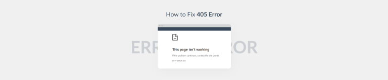 405 error